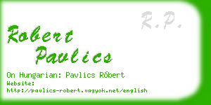 robert pavlics business card